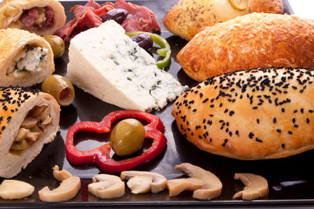 Selection of Pate Stuffed Mushroom, Blue Cheese and Pastrami