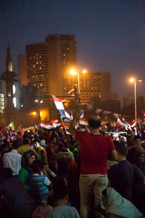 Egyptian revolution, the biggest in the history of mankind, which was launched on June 30, 2013 to topple former President Mursi and the terrorist group the Muslim Brotherhood, has the Egyptian armed forces to protect the popular revolution and spotted Goのeditorial素材