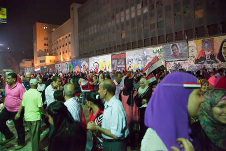 Egyptian revolution, the biggest in the history of mankind, which was launched on June 30, 2013 to topple former President Mursi and the terrorist group the Muslim Brotherhood, has the Egyptian armed forces to protect the popular revolution and spotted Goのeditorial素材