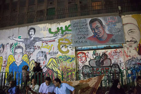 Egyptian revolution, the biggest in the history of mankind, which was launched on June 30, 2013 to topple former President Mursi and the terrorist group the Muslim Brotherhood, has the Egyptian armed forces to protect the popular revolution and spotted Goのeditorial素材