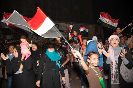 Egyptian revolution, the biggest in the history of mankind, which was launched on June 30, 2013 to topple former President Mursi and the terrorist group the Muslim Brotherhood, has the Egyptian armed forces to protect the popular revolution and spotted Goのeditorial素材