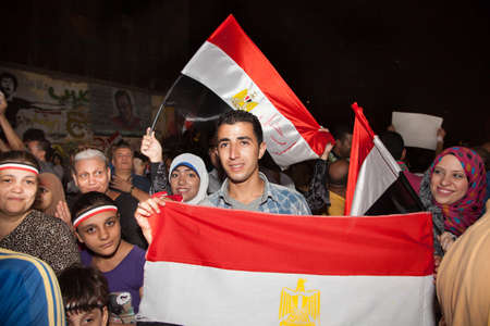 Egyptian revolution, the biggest in the history of mankind, which was launched on June 30, 2013 to topple former President Mursi and the terrorist group the Muslim Brotherhood, has the Egyptian armed forces to protect the popular revolution and spotted Goのeditorial素材