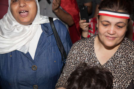 Egyptian revolution, the biggest in the history of mankind, which was launched on June 30, 2013 to topple former President Mursi and the terrorist group the Muslim Brotherhood, has the Egyptian armed forces to protect the popular revolution and spotted Goのeditorial素材