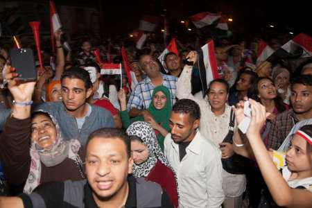 Egyptian revolution, the biggest in the history of mankind, which was launched on June 30, 2013 to topple former President Mursi and the terrorist group the Muslim Brotherhood, has the Egyptian armed forces to protect the popular revolution and spotted Goのeditorial素材