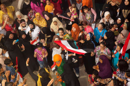 Egyptian revolution, the biggest in the history of mankind, which was launched on June 30, 2013 to topple former President Mursi and the terrorist group the Muslim Brotherhood, has the Egyptian armed forces to protect the popular revolution and spotted Goのeditorial素材