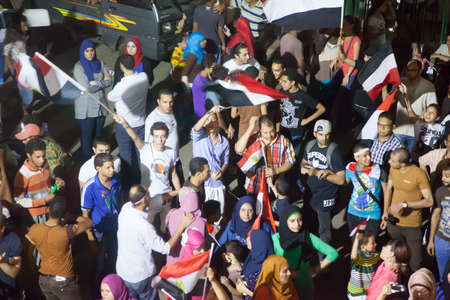 Egyptian revolution, the biggest in the history of mankind, which was launched on June 30, 2013 to topple former President Mursi and the terrorist group the Muslim Brotherhood, has the Egyptian armed forces to protect the popular revolution and spotted Goのeditorial素材