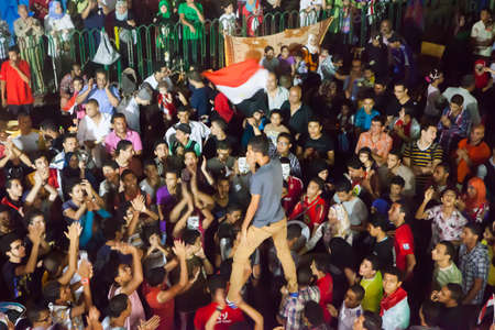 Egyptian revolution, the biggest in the history of mankind, which was launched on June 30, 2013 to topple former President Mursi and the terrorist group the Muslim Brotherhood, has the Egyptian armed forces to protect the popular revolution and spotted Goのeditorial素材