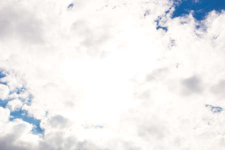 Blue sky with clouds and sun Sunny Day