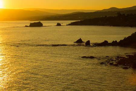Cyprus coastline sunriseの写真素材