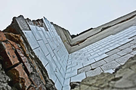 buildings architecture ruined temple wallの写真素材