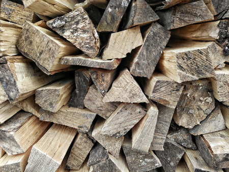 texture background of split wooden chocks
