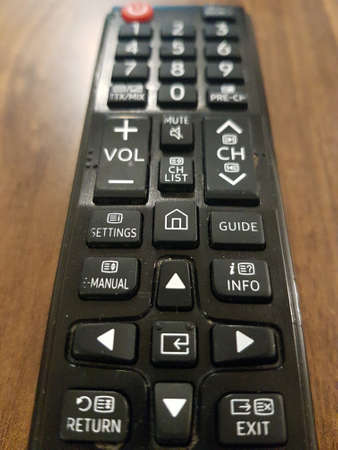a smart TV remote controlの写真素材