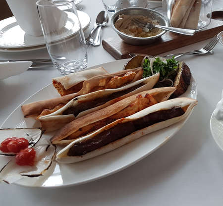 barbeque sandwiches in 5 star restaurantの写真素材