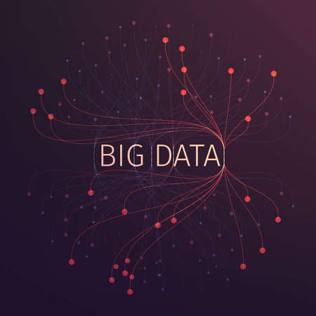 big data background illustration. Data streams. Infographic