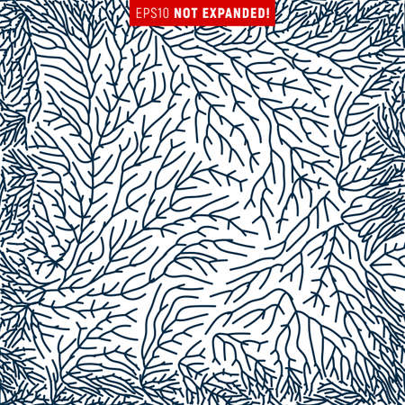 Minimal organic line pattern. Branch and stems forest backround. Floral drawingのイラスト素材