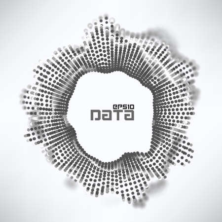 Abstract data sphere turbulence wave.のイラスト素材