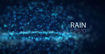 Abstract vector rain background. Splash drops on asphalt. Underwater colorのイラスト素材
