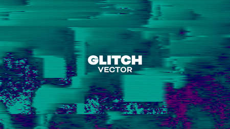 Abstract vector cover glitch. Pixel distorted vector backgroundのイラスト素材