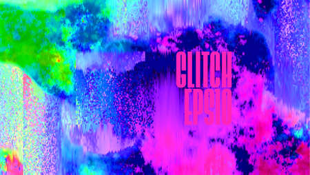 Abstract vector cover glitch. Pixel distorted vector backgroundのイラスト素材