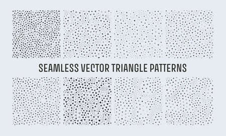Seamless triangle pattern. Gray geometric vector pattern. Shape seamless texture.のイラスト素材