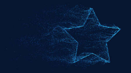 Star dissolve vector. Dust and sand wind flowのイラスト素材