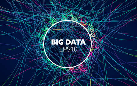 Big data vector background. Visual sort analysis. Wave flow data. Bigdata design.のイラスト素材