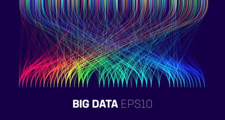 Data sorting concept. Sort bigdata technology. Visual big data backgroundのイラスト素材