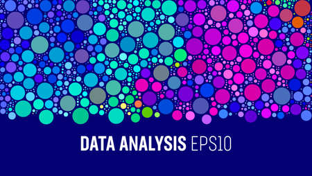Data analysis circle charts. Circle pattern Big data cloud analysis. Bigdata predict backgorundのイラスト素材