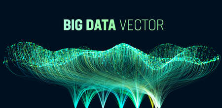 Data funnel abstract technology background. Big data technology stream filter analytic sort. AI network filterのイラスト素材