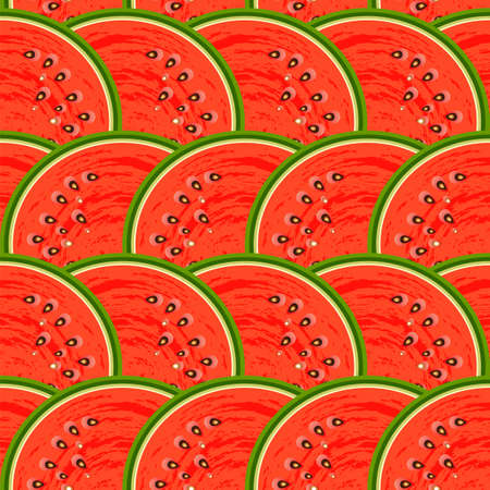 Watermelon fruit. Design seamless colorful pattern. 