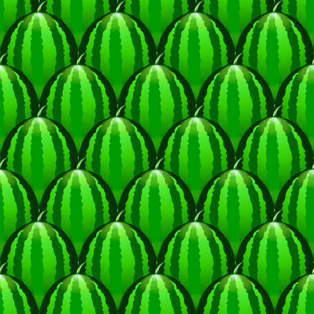 Watermelon fruit. Design seamless colorful pattern. のイラスト素材