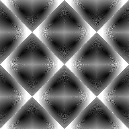 Design seamless monochrome diamond pattern. Abstract geometric textured background. のイラスト素材