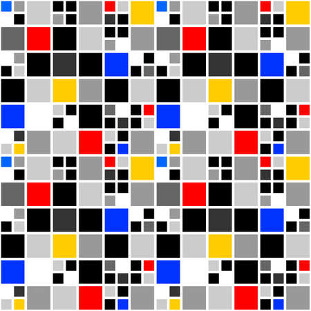 Design seamless colorful mosaic pattern. Abstract square geometric background. Vector artのイラスト素材