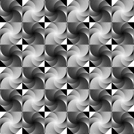 Design seamless monochrome decorative geometric pattern.のイラスト素材
