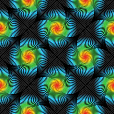 Design seamless colorful swirl flower pattern. のイラスト素材