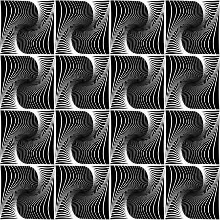 Design seamless wave geometric pattern. Abstract monochrome decorative background. Speckled texture. Vector artのイラスト素材