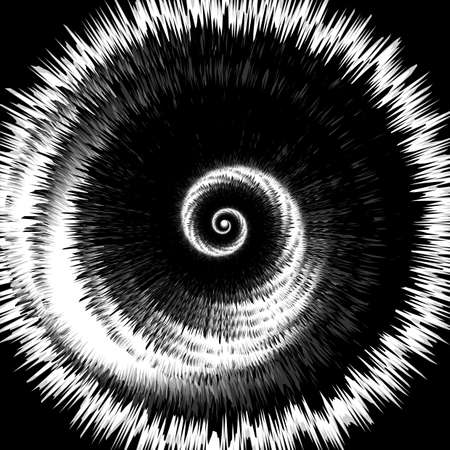 Design monochrome twirl rotation background. Abstract geometric textured backdrop. Vector artのイラスト素材