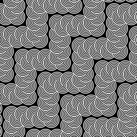 Design seamless monochrome zigzag lacy pattern. Abstract stripy background. Vector artのイラスト素材