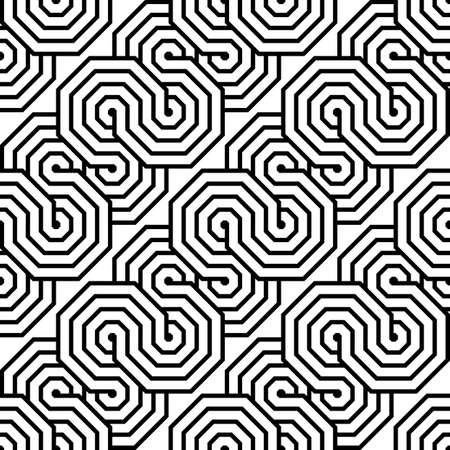 Design seamless monochrome zigzag geometric pattern.のイラスト素材