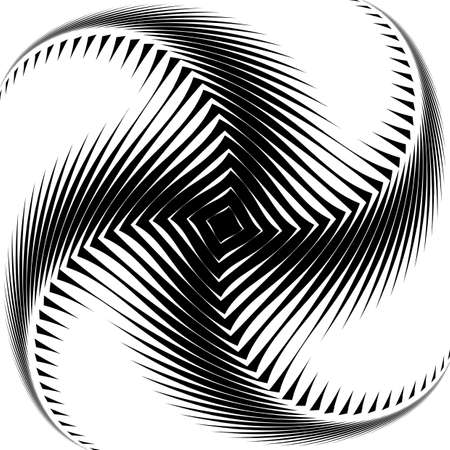 Design monochrome whirl movement octopus background. Abstract lines torsion backdrop. Decoration element. Vector-art illustrationのイラスト素材