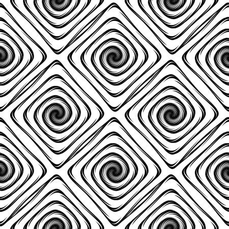 Design seamless monochrome labyrinth pattern. Abstract geometric background. Vector artのイラスト素材