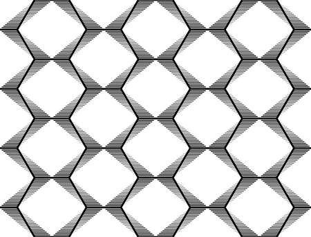 Design seamless monochrome geometric pattern. Abstract striped zigzag background. Vector art. No gradientのイラスト素材