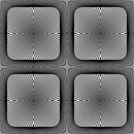 Design seamless square geometric pattern. Abstract monochrome lines background. Vector art. No gradientのイラスト素材