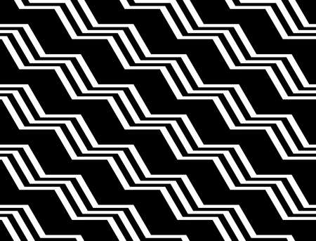 Design seamless monochrome zigzag geometric pattern. Abstract striped background. Vector artのイラスト素材