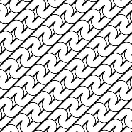 Design seamless monochrome waving geometric pattern. Abstract background. Vector art
