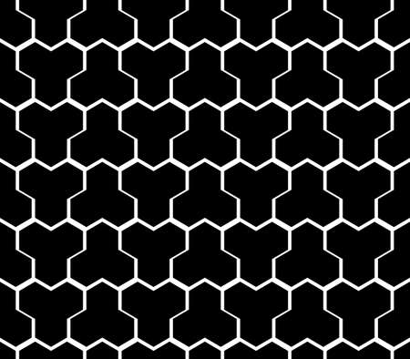 Design seamless monochrome hexagon geometric pattern. Abstract grid background. Vector artのイラスト素材