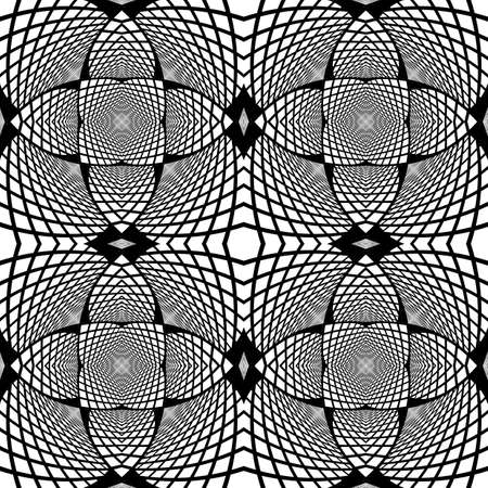 Design seamless monochrome grid background. Abstract textured pattern. Vector art. No gradientのイラスト素材