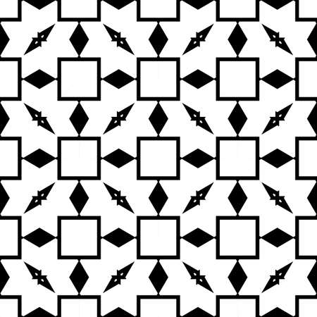 Design seamless monochrome geometric pattern. Abstract background. Vector artのイラスト素材