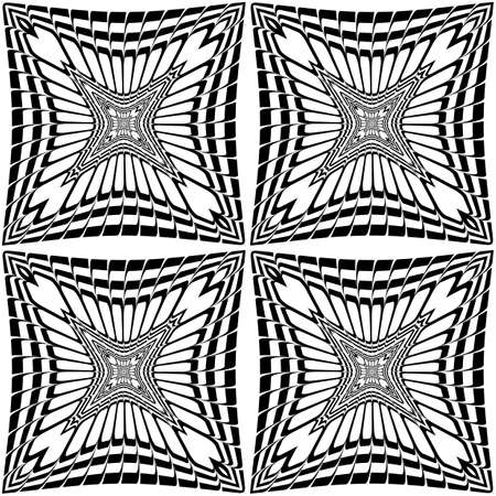 Design seamless monochrome geometric pattern. Abstract background. Vector artのイラスト素材