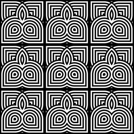 Design seamless monochrome geometric pattern. Abstract striped background. Vector artのイラスト素材